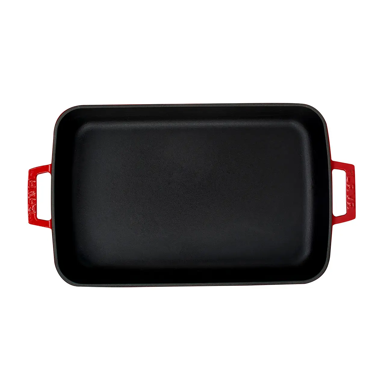 Lava Cast Iron Rectangle Roaster Dual Handle, 22X30cm. RED - Image 3