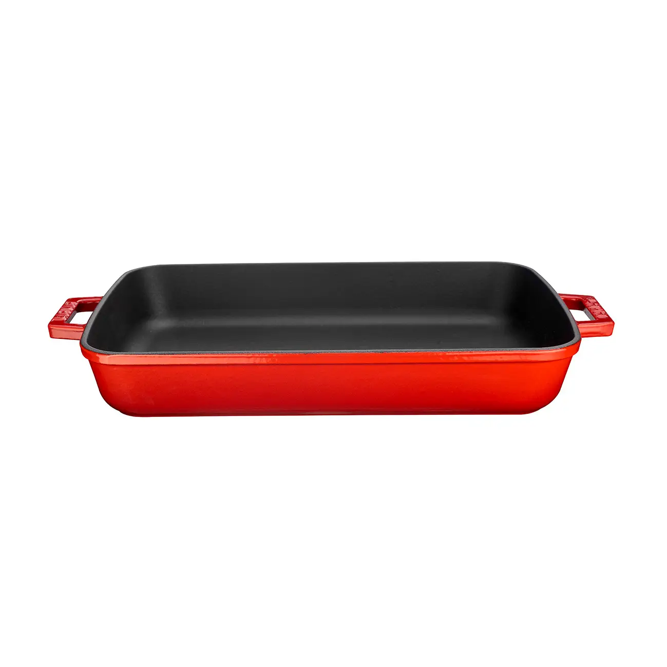 Lava Cast Iron Rectangle Roaster Dual Handle, 22X30cm. RED - Image 2