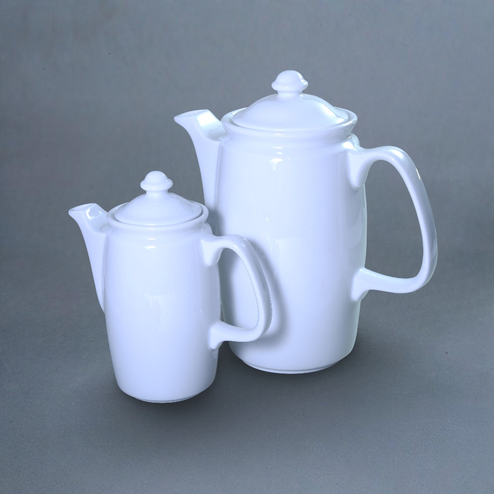 Porcelain coffee pots 420ml and 1200ml for hotels and banquets