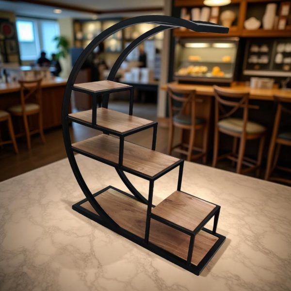 Crescent Display Riser 5-Tier Moonrise Display Riser – Modern Elegance for Buffet Styling ...