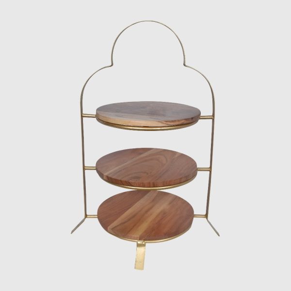 Wooden Cake Display Risers – 2 & 3 Tier Metal Frame Stands - Stallion ...