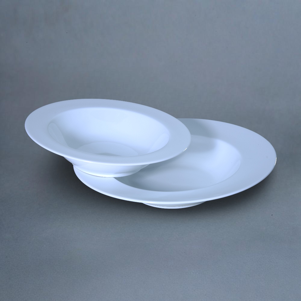 Premier Rim Soup Plates in white hotel porcelain